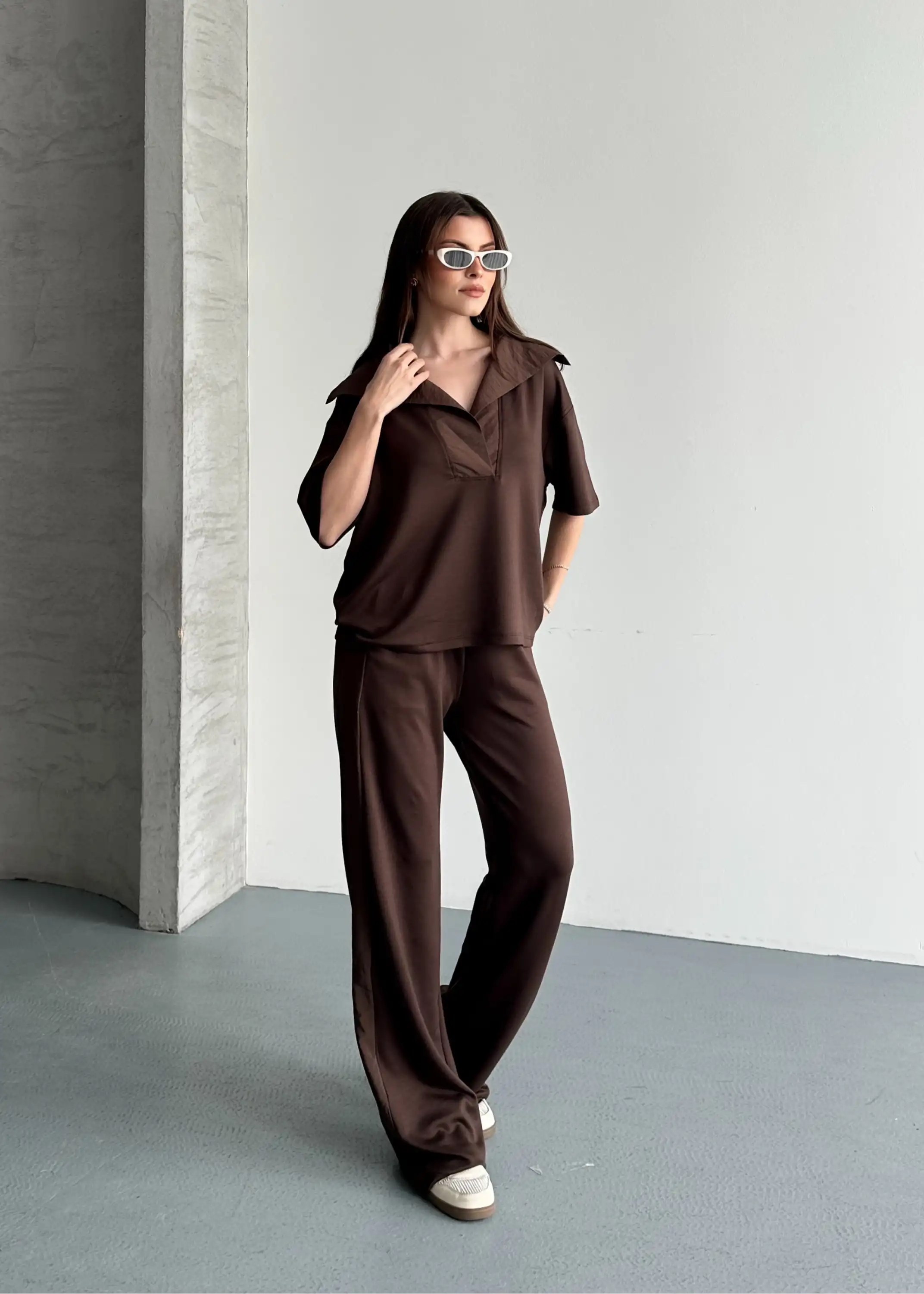 BOL PAÇA POLO YAKA MODAL TAKIM-KAHVE