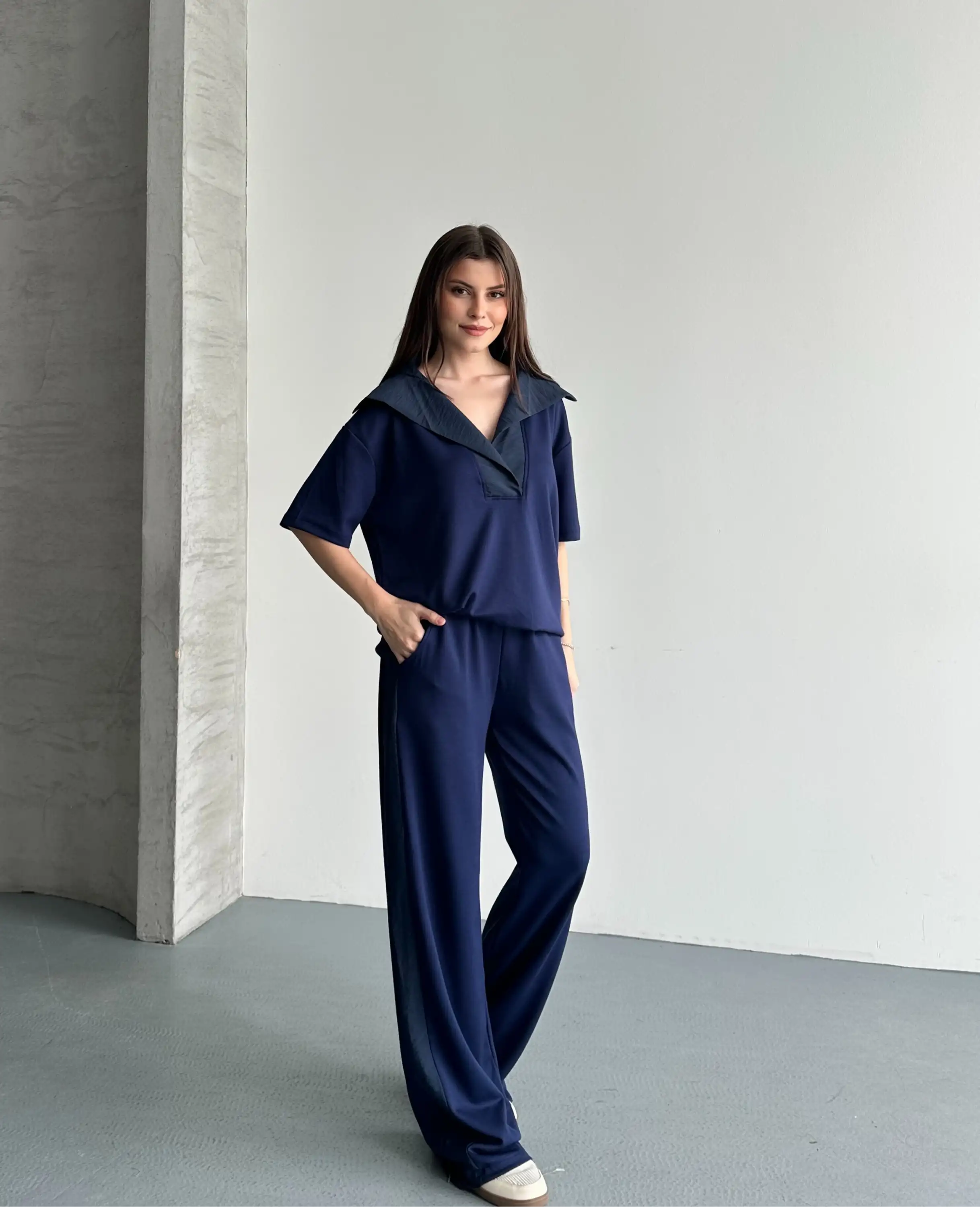 BOL PAÇA POLO YAKA MODAL TAKIM-LACİVERT