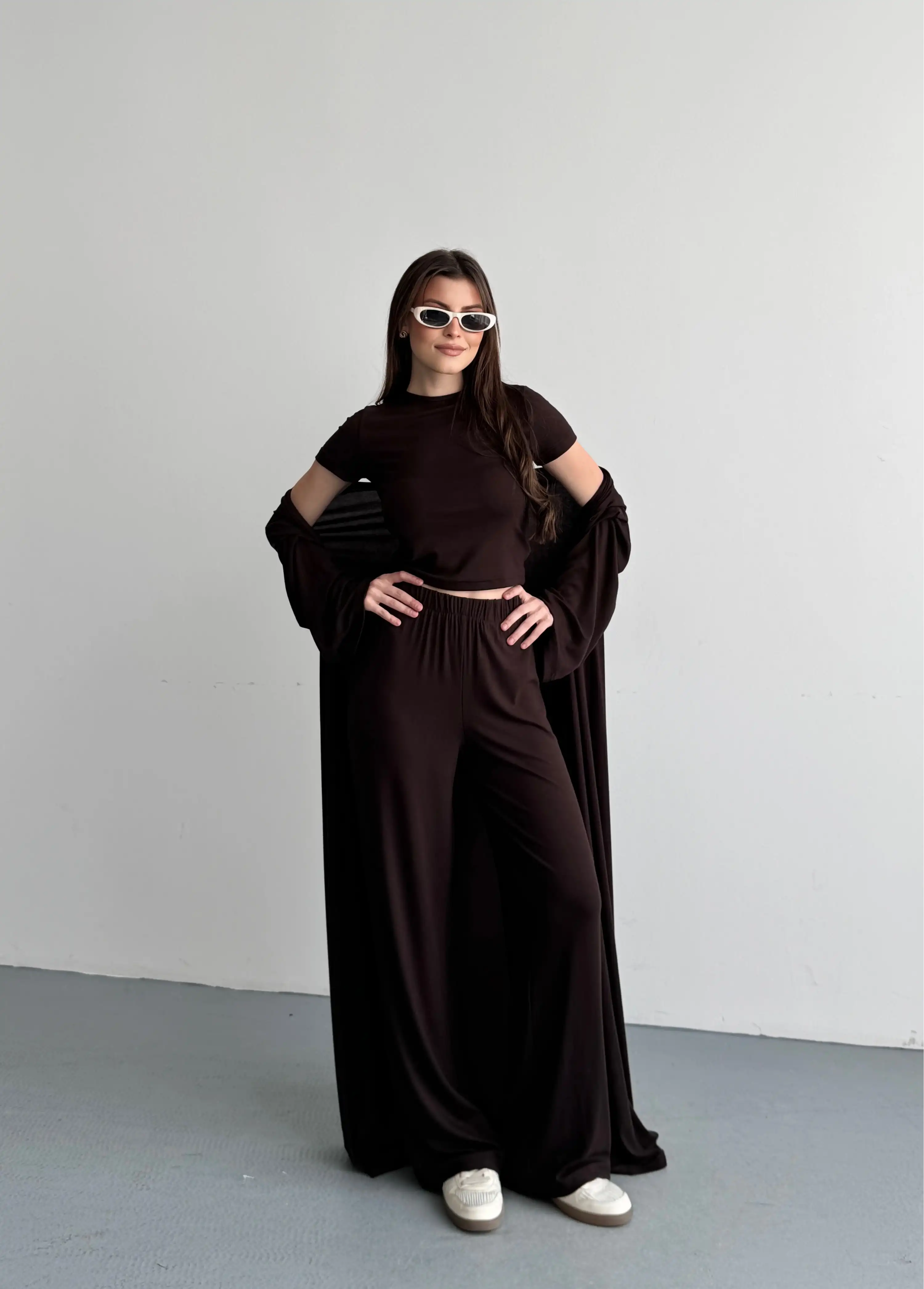 UZUN HIRKALI 3 LÜ TAKIM-KAHVE