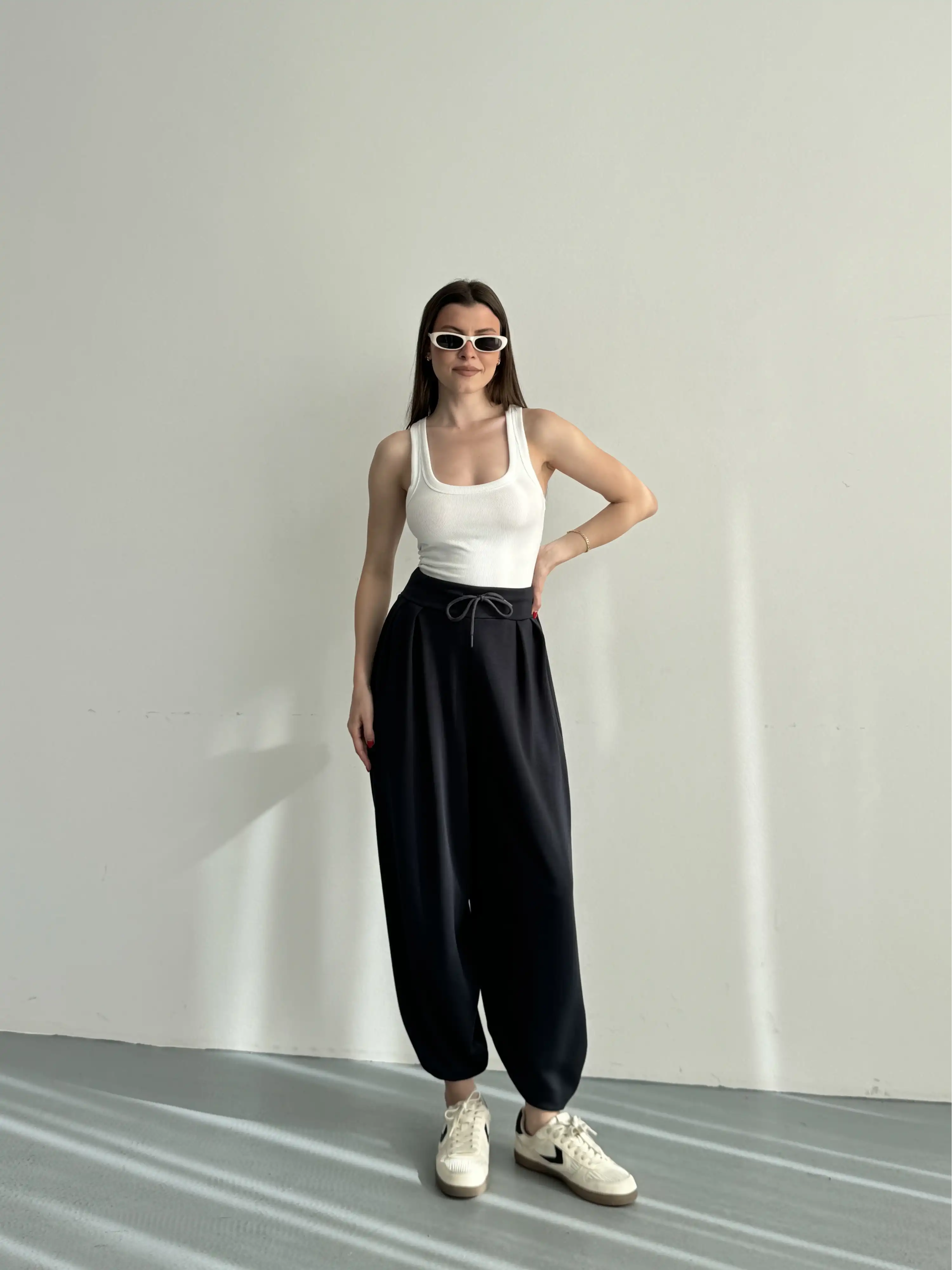 ŞALVAR MODEL MODAL PANTOLON-SİYAH