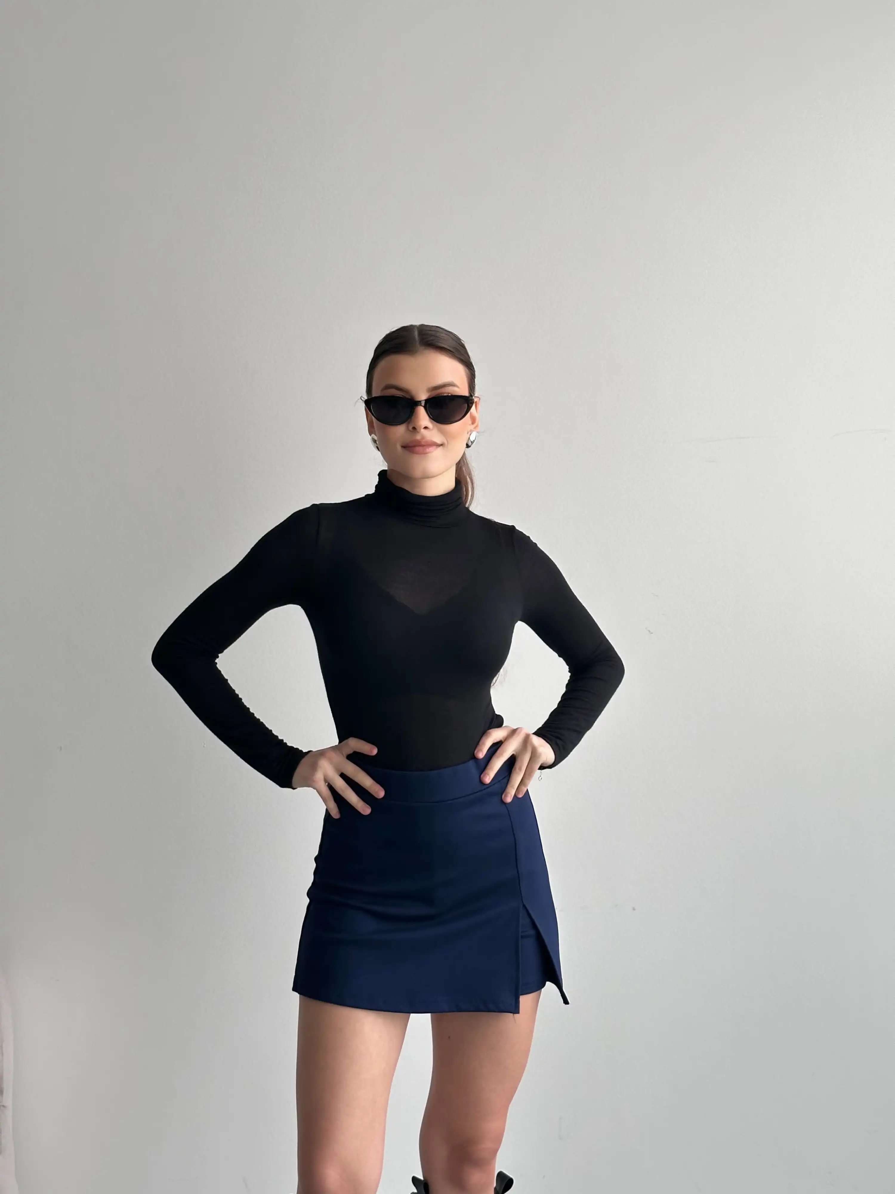 ÇELİK ŞORT ETEK-LACİVERT