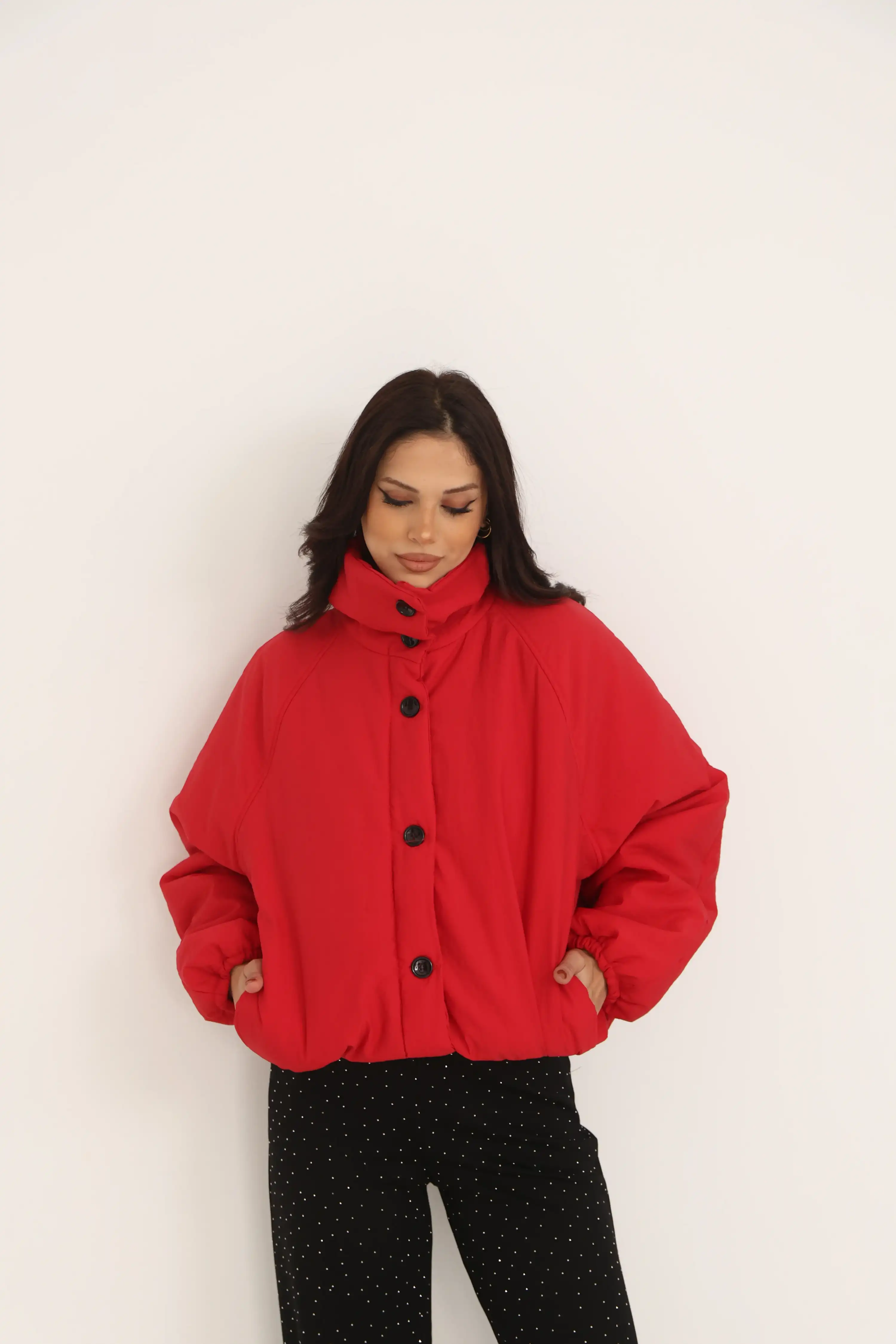 MODERN ŞİŞME MONT-KIRMIZI