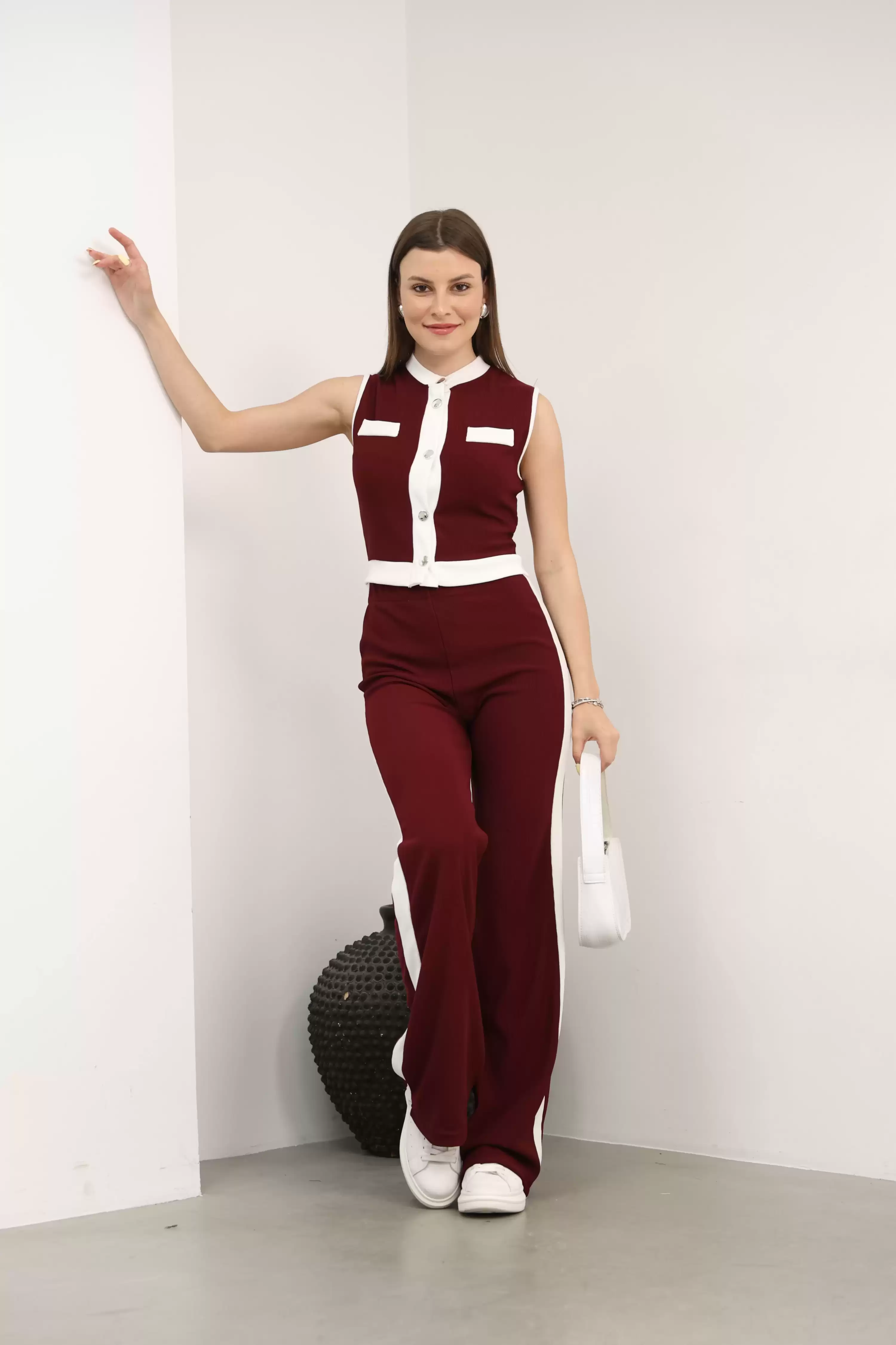 OTTOMAN YELEKLİ TAKIM -BORDO