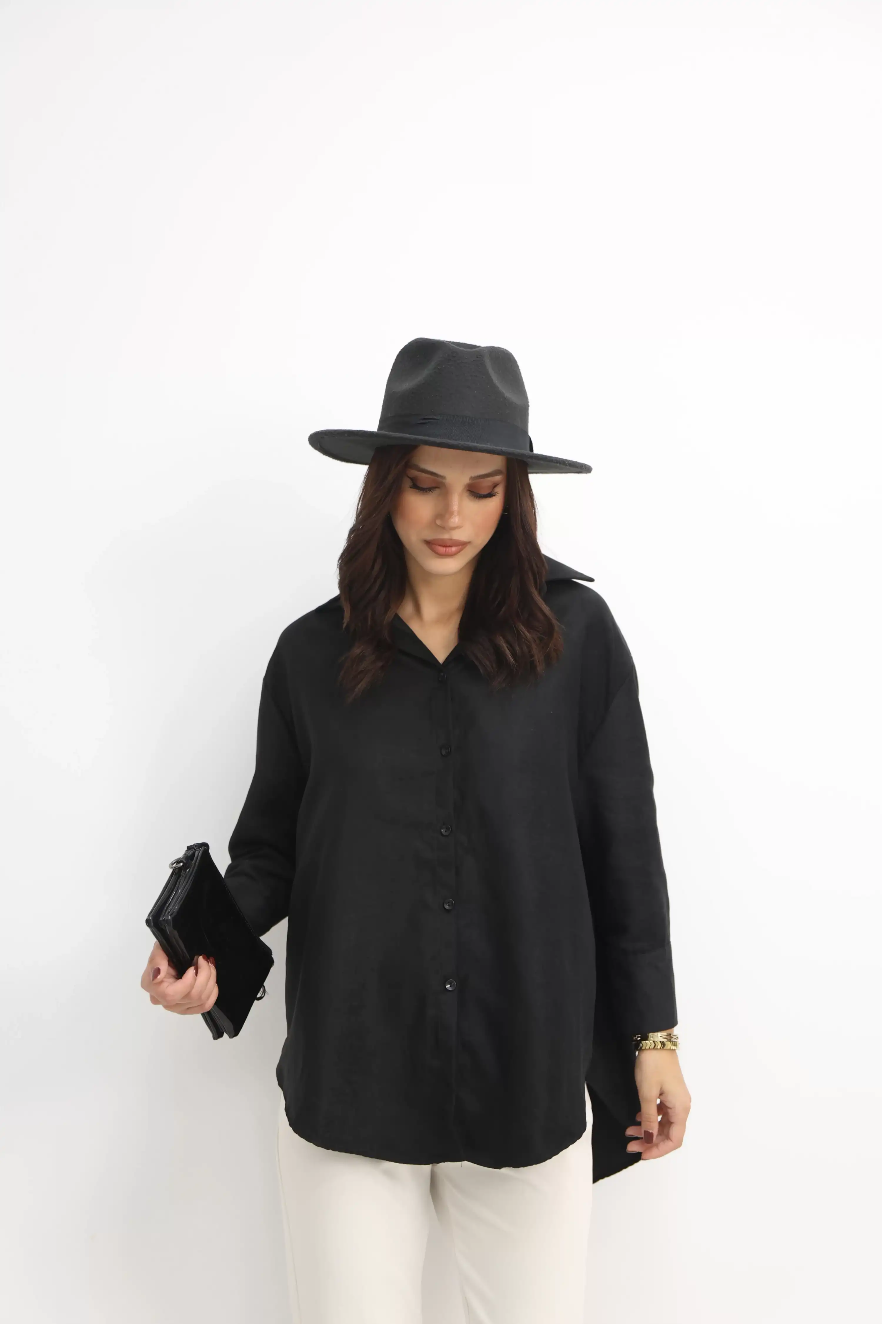 SÜET GÖMLEK-SİYAH