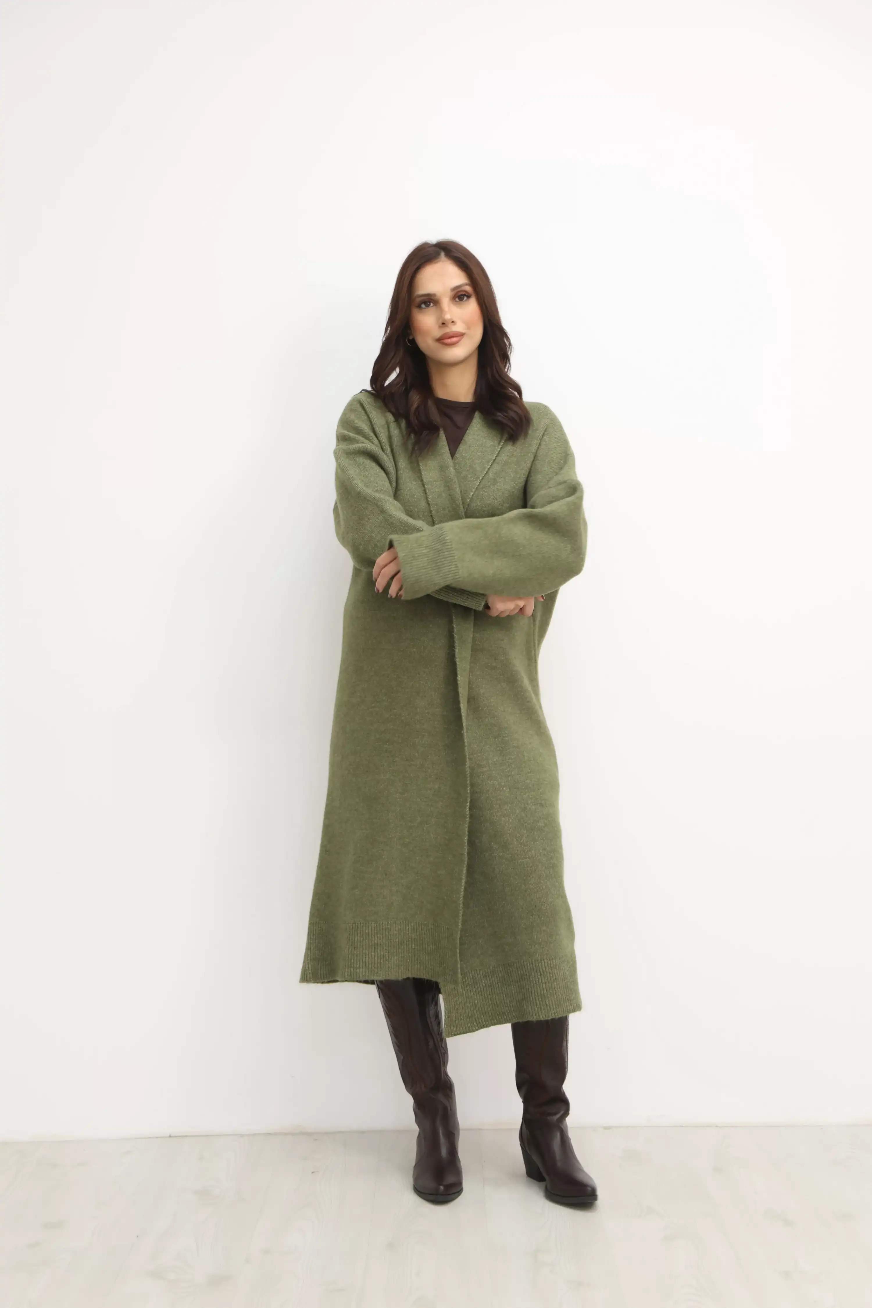 TRİKO UZUN HIRKA-YEŞİL