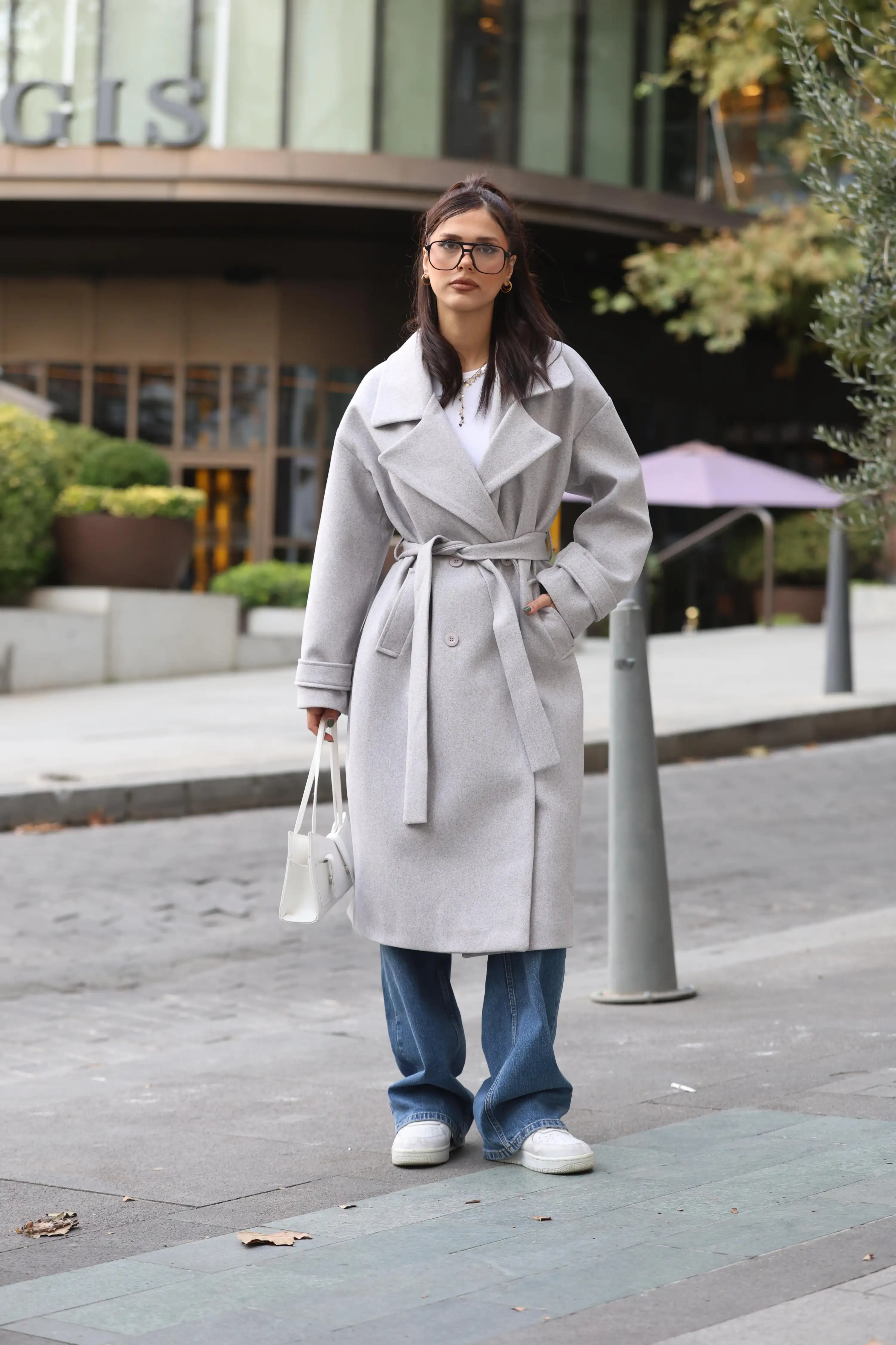 ASTARLI UZUN KAŞE KABAN-GRİ