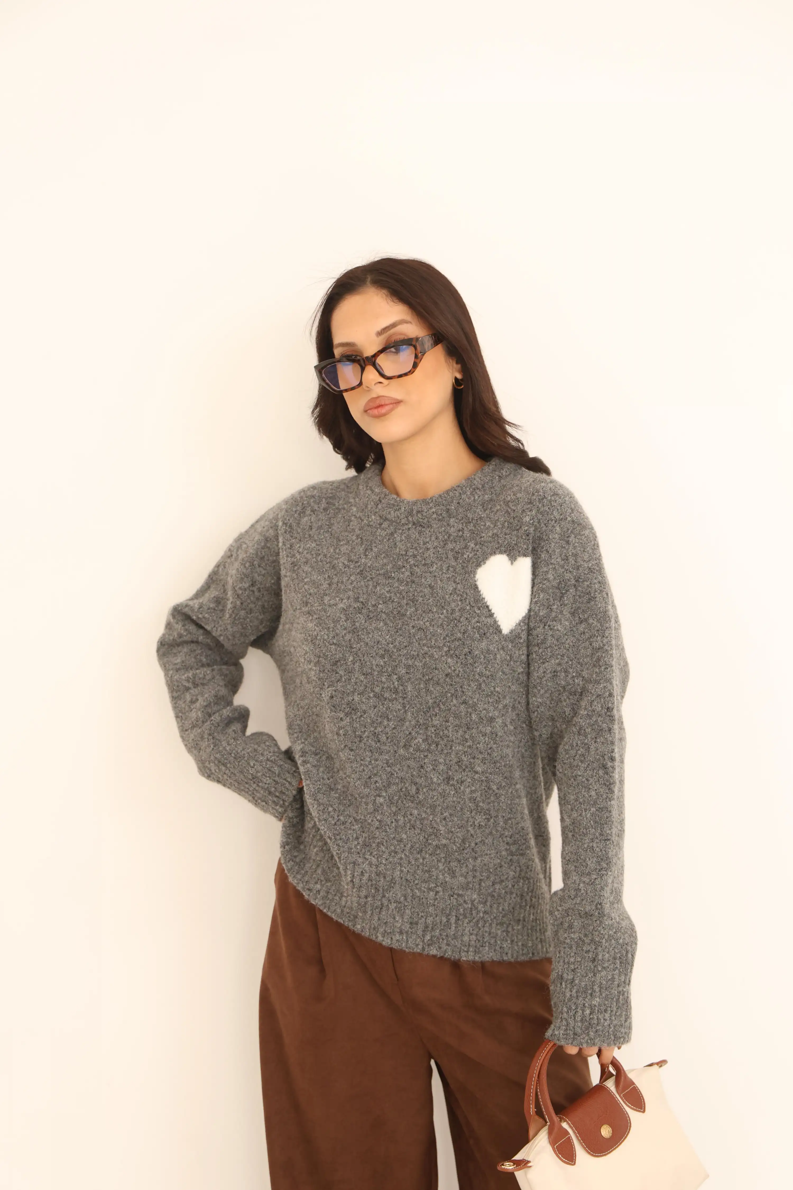 YÜN KARIŞIMLI KALPLİ KAZAK-ANTRASİT