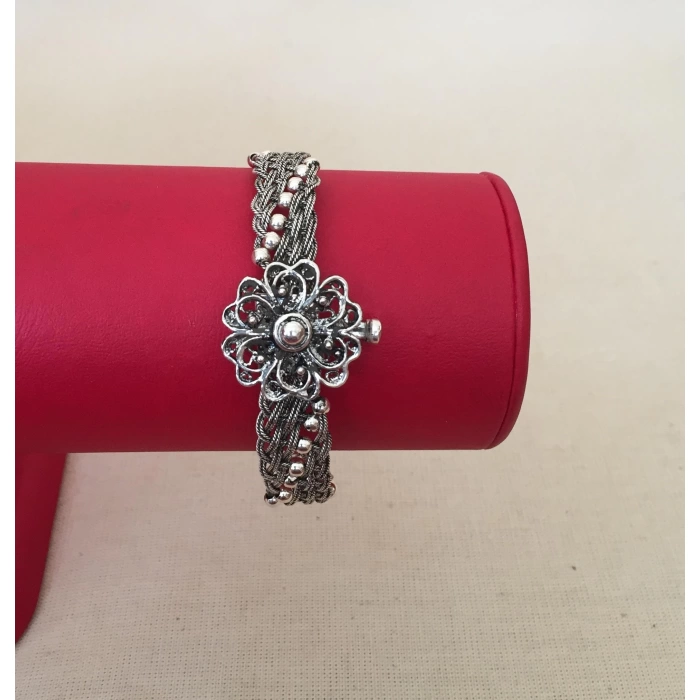 ELİŞİ GÜMÜŞ BONCUKLU BİLEZİK (OKSİTLENMİŞ) 18 CM, 15,80 GR.