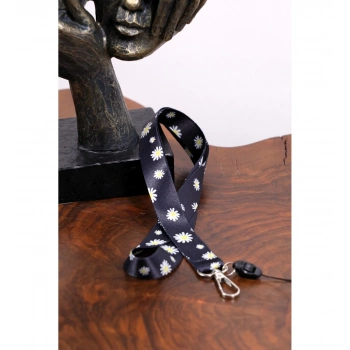 Dioforce Papatya Desen Boyun Askı İpi ve Aparatlı Telefon Askısı