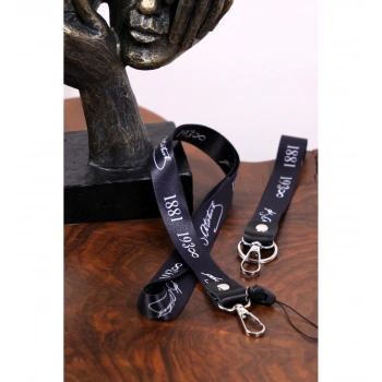 Dioforce Atatürk İmza Temalı Tek Rivetli Boyun Askı İpi Ve Anahtarlık Seti