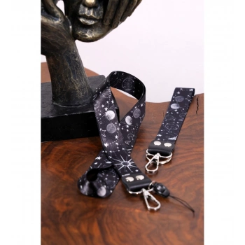 Dioforce Galaksi Yıldızları Temalı Çift Rivetli Boyun Askı İpi Ve Anahtar