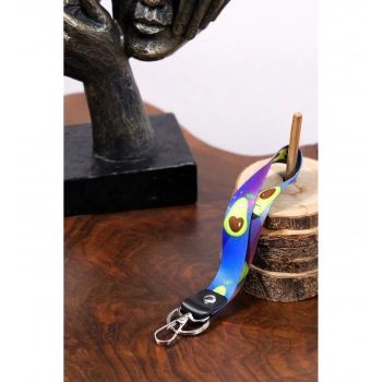 Avokado Sonsuz Desenli Kanca Ve Halkalı Anahtarlık