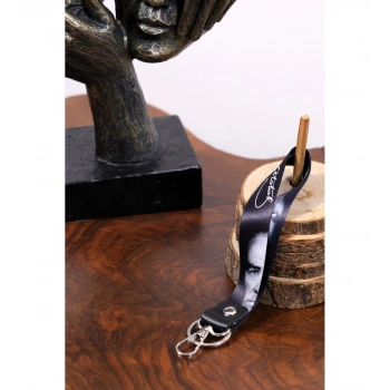 Atatürk Resimli Sonsuz Desenli Kanca Ve Halkalı Anahtarlık