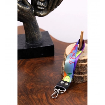 Avokado Sonsuz Desenli Kanca Ve Halkalı Geniş Anahtarlık