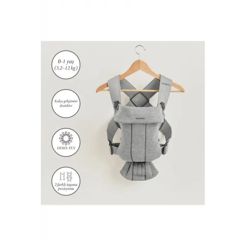 Babybjörn Kanguru Mini 3D Jersey Light Grey