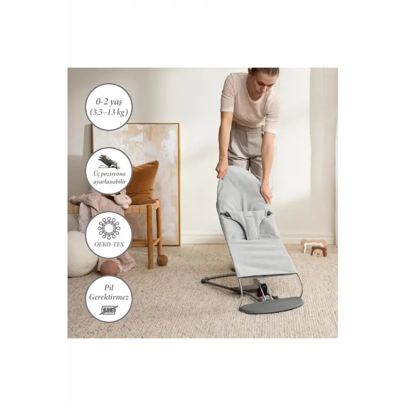 BabyBjörn Bliss Ana Kucağı Woven Melange Light Grey