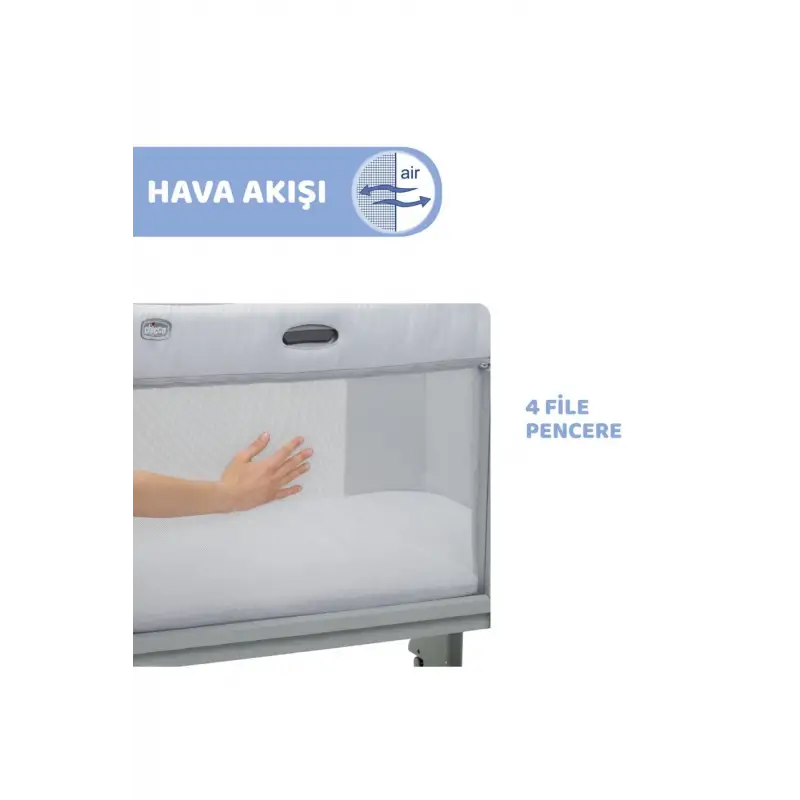 Chicco Next2me Forever Anne Yanı Beşik Ash Grey Cross Collectıon