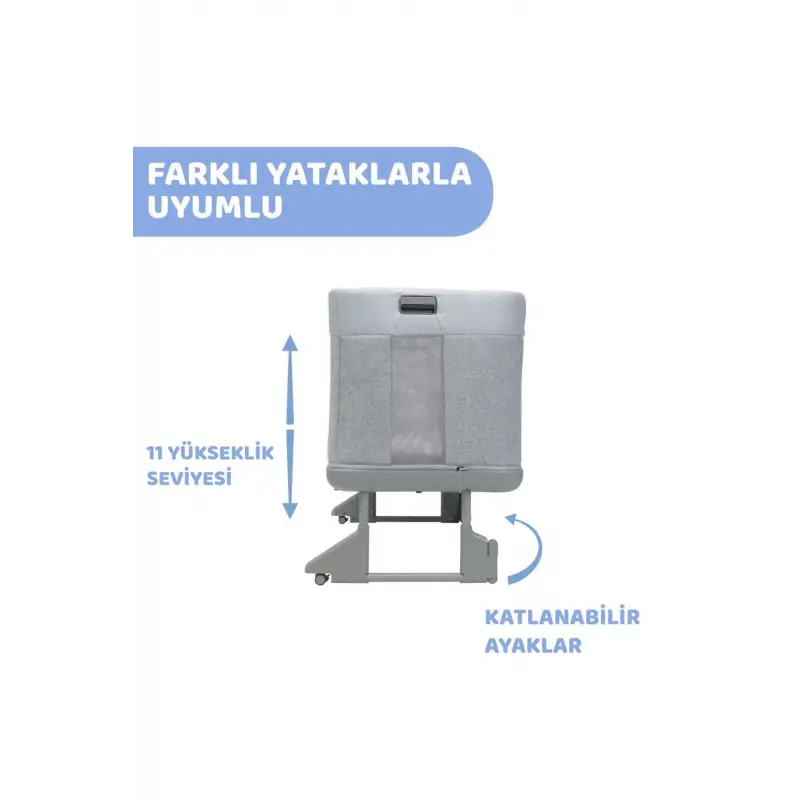 Chicco Next2me Forever Anne Yanı Beşik Ash Grey Cross Collectıon