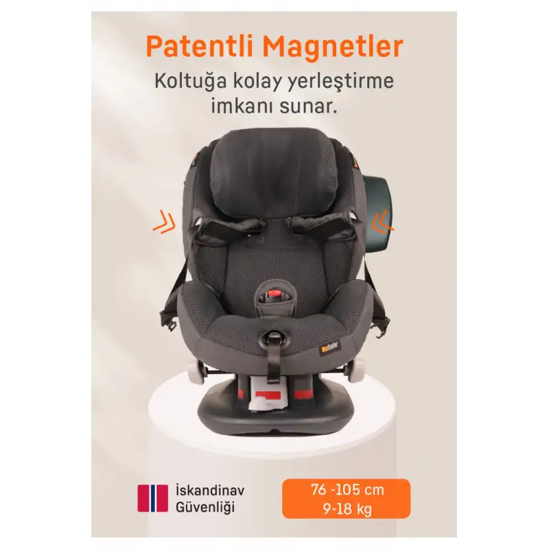 Besafe İzi Comfort X3 ADACLI Oto Koltuğu 9-18 Kg Metallic Melange
