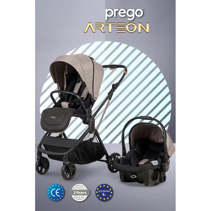 Prego 2244 Arteon Travel Sistem Bebek Arabası Bej