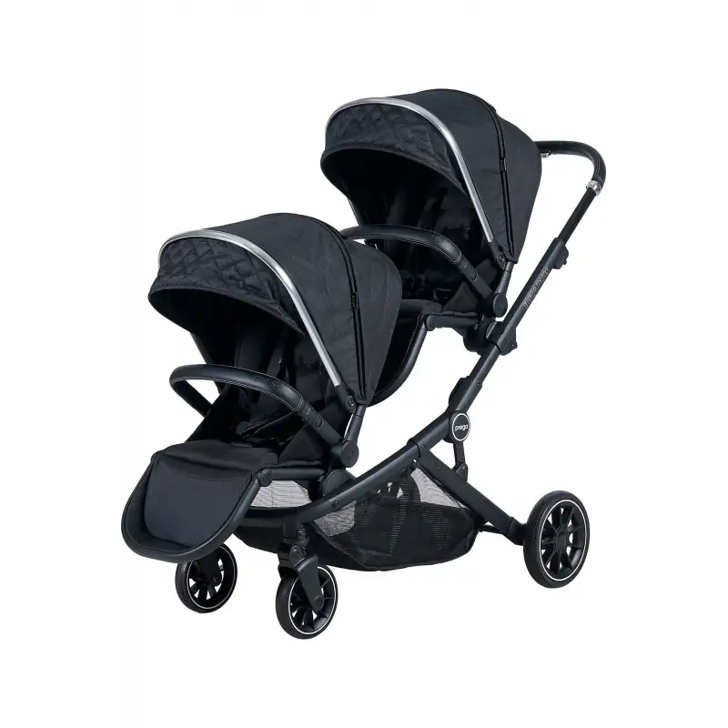 Prego 2223 Ibiza Plus Travel Sistem İkiz Bebek Arabası Siyah