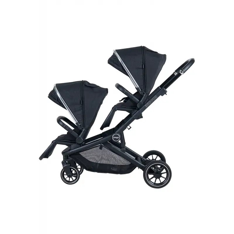 Prego 2223 Ibiza Plus Travel Sistem İkiz Bebek Arabası Siyah