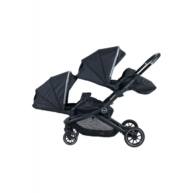 Prego 2223 Ibiza Plus Travel Sistem İkiz Bebek Arabası Siyah