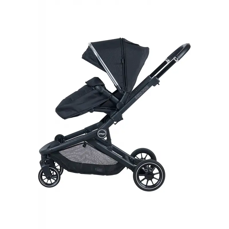 Prego 2223 Ibiza Plus Travel Sistem İkiz Bebek Arabası Siyah
