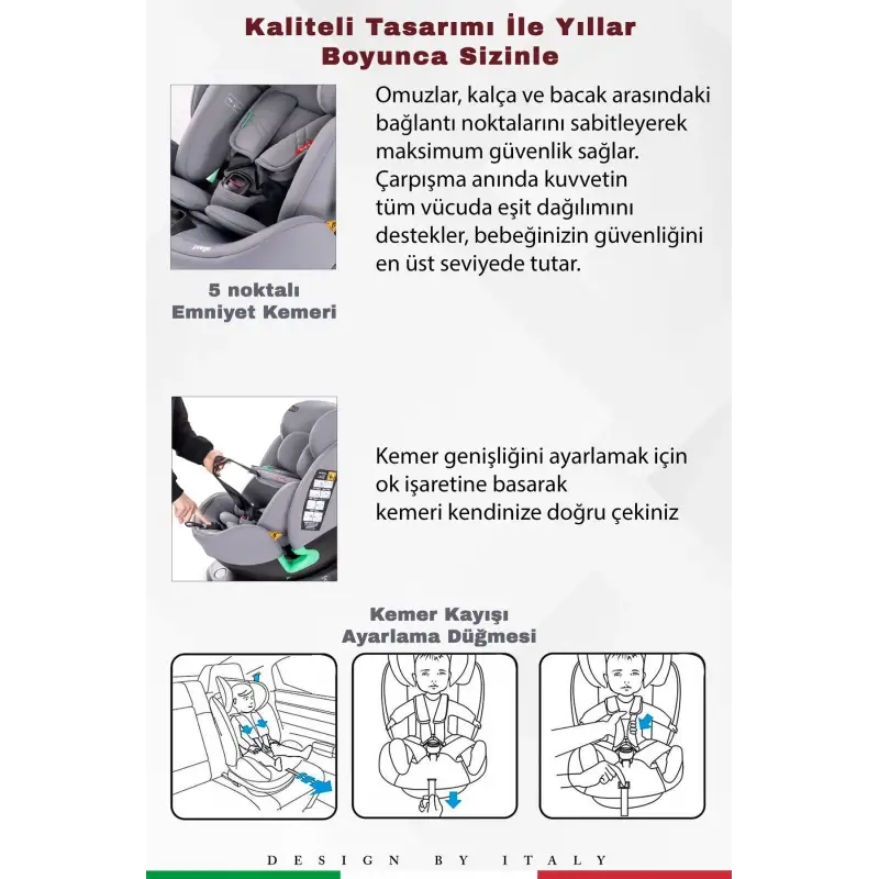 Prego Q9004 Tronfix I-Size Oto Koltuğu 0-36 Kg Gri