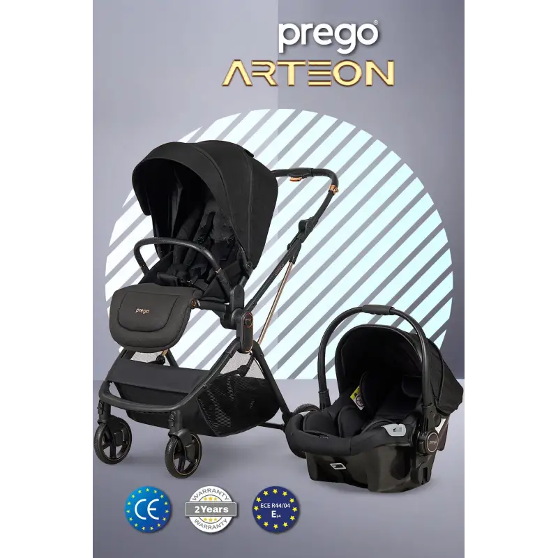 Prego 2244 Arteon Travel Sistem Bebek Arabası Siyah
