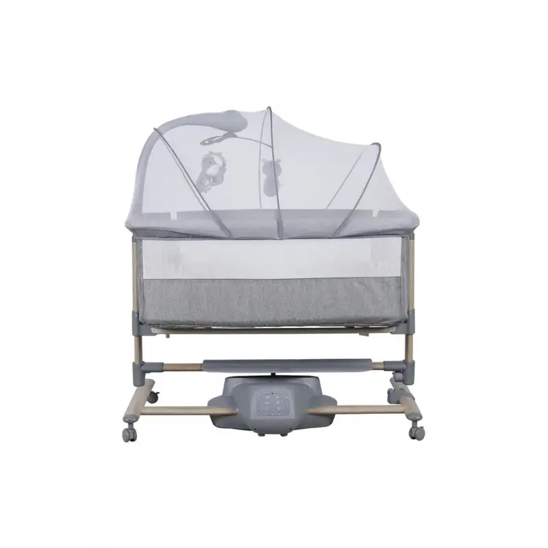 Prego Carmela Anne Yanı Elektrikli Uzaktan Kumandalı Dönenceli Beşik Gri