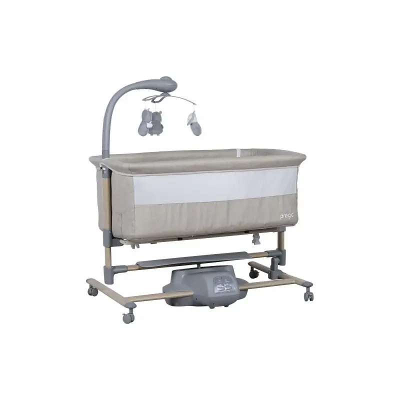 Prego Carmela Anne Yanı Elektrikli Uzaktan Kumandalı Dönenceli Beşik Bej