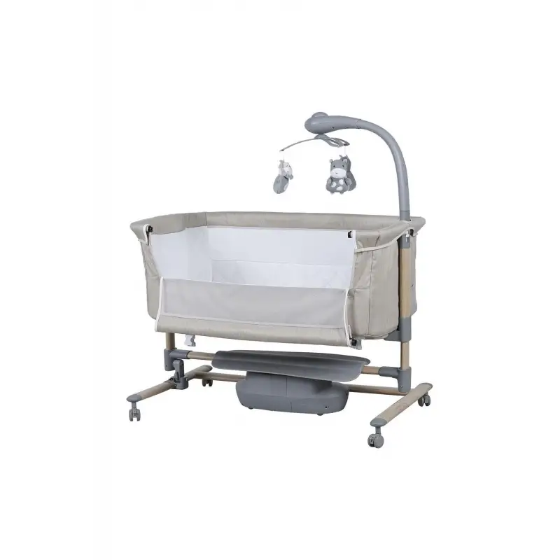 Prego Carmela Anne Yanı Elektrikli Uzaktan Kumandalı Dönenceli Beşik Bej