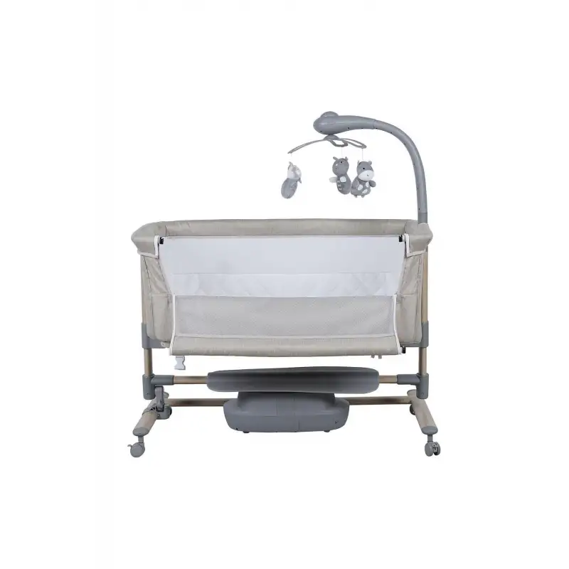 Prego Carmela Anne Yanı Elektrikli Uzaktan Kumandalı Dönenceli Beşik Bej