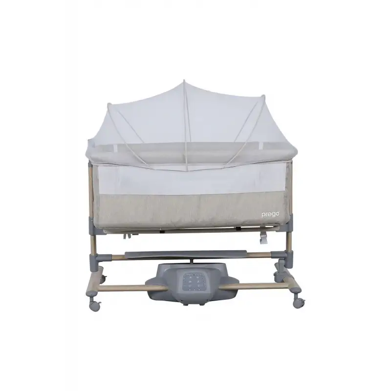 Prego Carmela Anne Yanı Elektrikli Uzaktan Kumandalı Dönenceli Beşik Bej