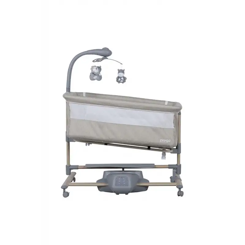 Prego Carmela Anne Yanı Elektrikli Uzaktan Kumandalı Dönenceli Beşik Bej