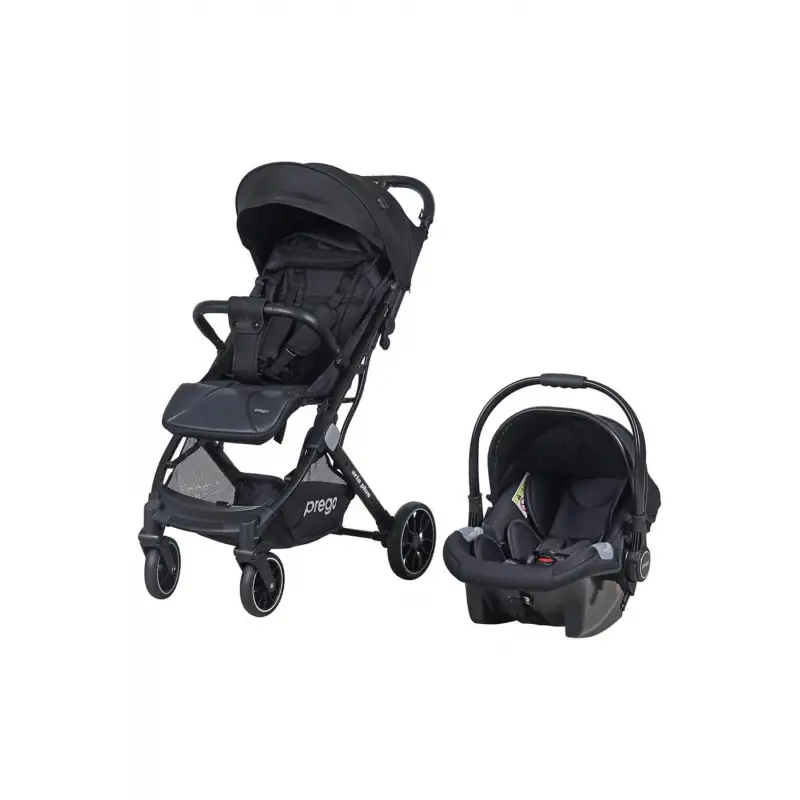 Prego 2037 Aria Plus Kabin Travel Sistem Bebek Arabası Siyah