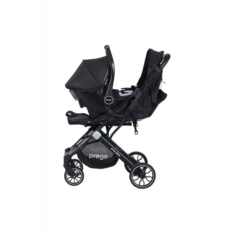 Prego 2037 Aria Plus Kabin Travel Sistem Bebek Arabası Siyah