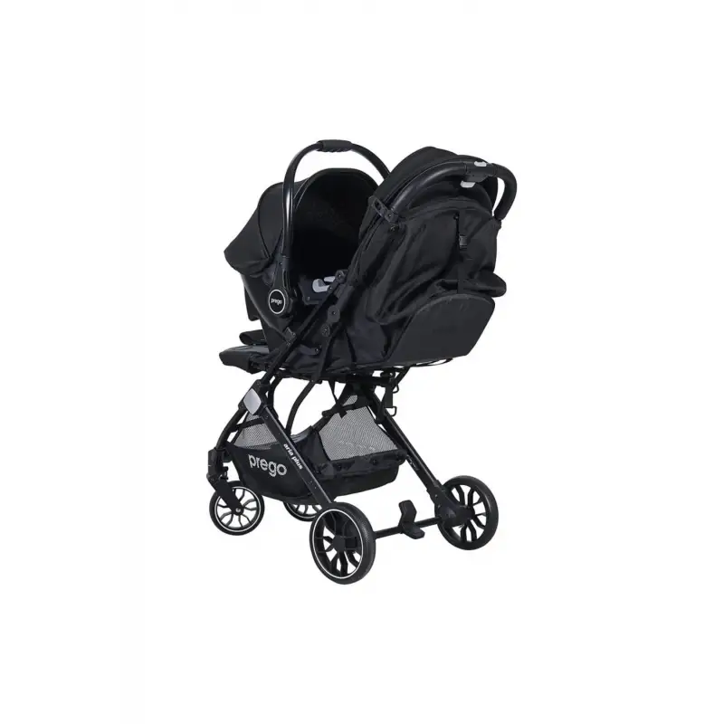 Prego 2037 Aria Plus Kabin Travel Sistem Bebek Arabası Siyah