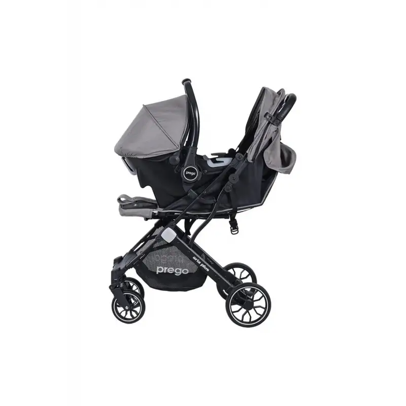 Prego 2037 Aria Plus Kabin Travel Sistem Bebek Arabası Gri