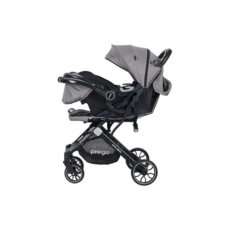 Prego 2037 Aria Plus Kabin Travel Sistem Bebek Arabası Gri