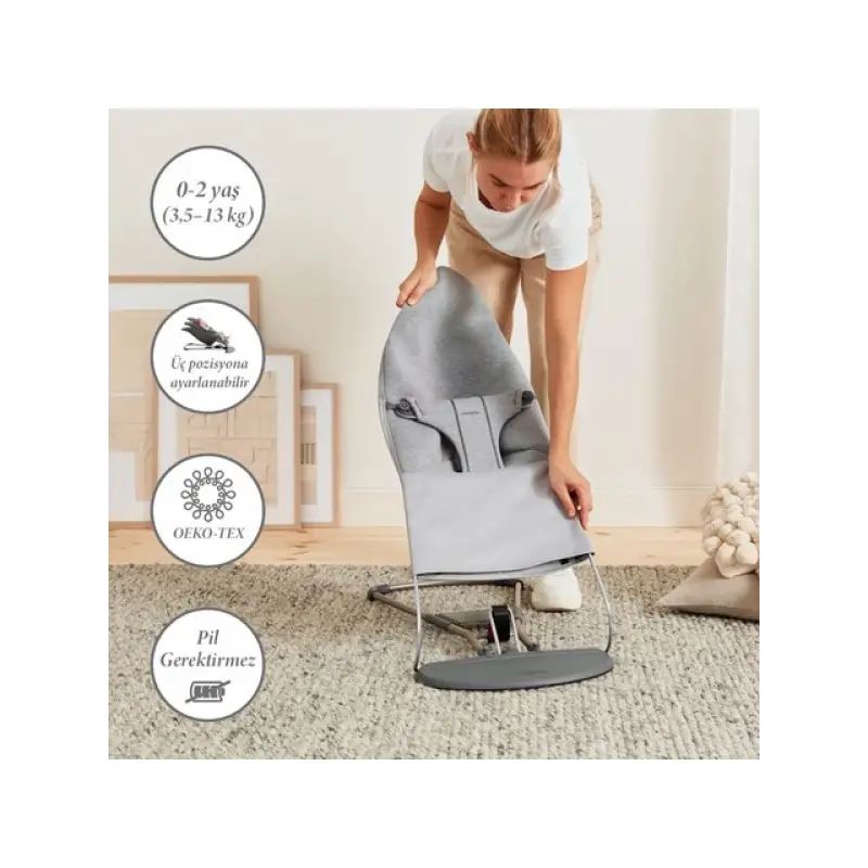 Babybjörn Balance Bliss Ana Kucağı Cotton 3D Jersey Light Grey