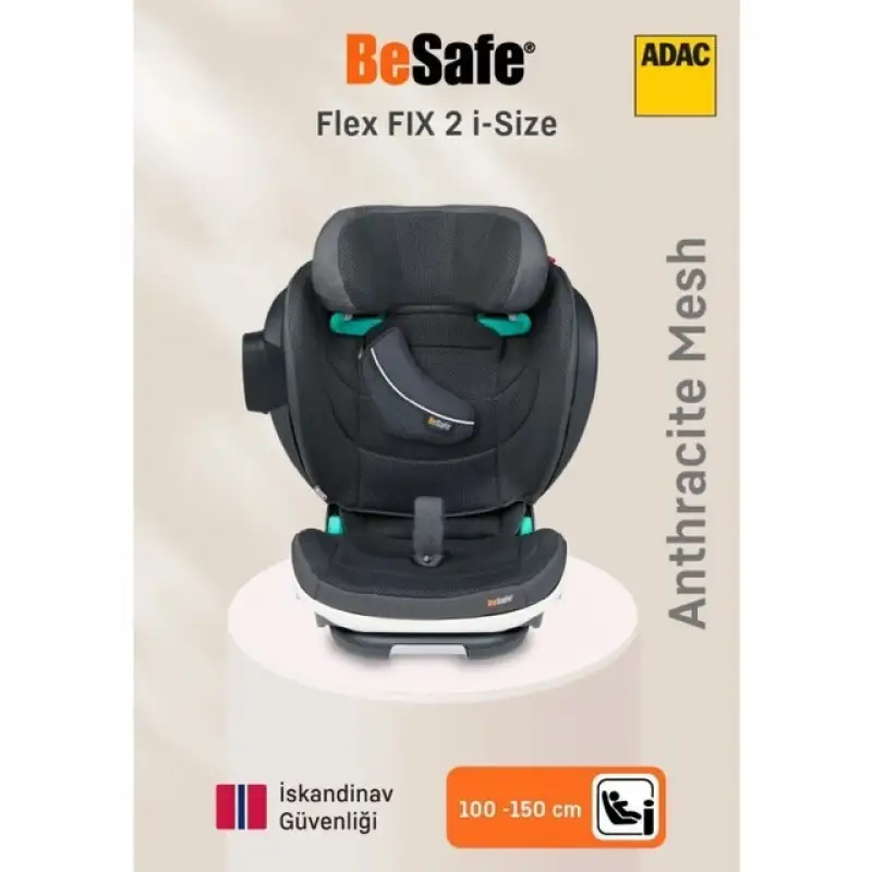 Besafe Izi Flex Fix 2 I-Size Oto Koltuğu 15-36 Kg Anthracite Mesh
