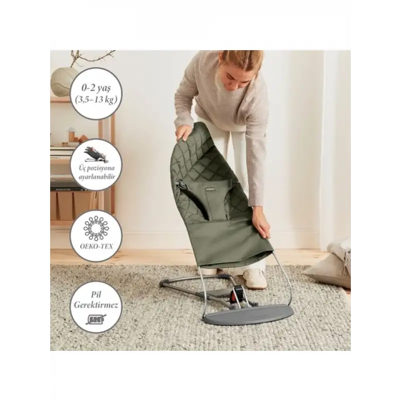 BabyBjörn Bliss Ana Kucağı Petal Woven Dark Green