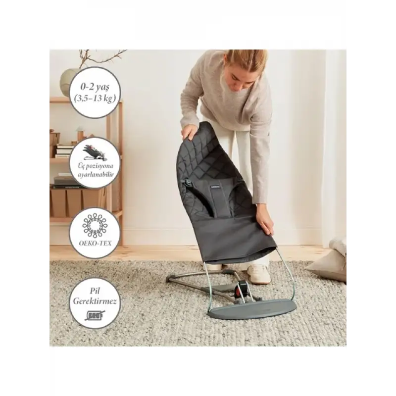 Babybjörn Bliss Ana Kucağı Oyuncaklı Woven Anthracite