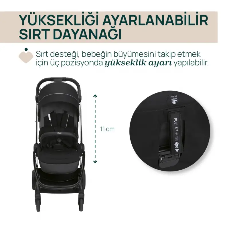 Chicco One4Ever Lounge Travel Sistem Bebek Arabası Black Beauty