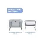 Chicco Next2me Forever Anne Yanı Beşik Ash Grey Cross Collectıon