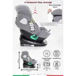 Prego Q9004 Tronfix I-Size Oto Koltuğu 0-36 Kg Gri