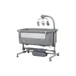 Prego Carmela Anne Yanı Elektrikli Uzaktan Kumandalı Dönenceli Beşik Gri