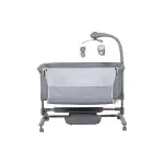 Prego Carmela Anne Yanı Elektrikli Uzaktan Kumandalı Dönenceli Beşik Gri